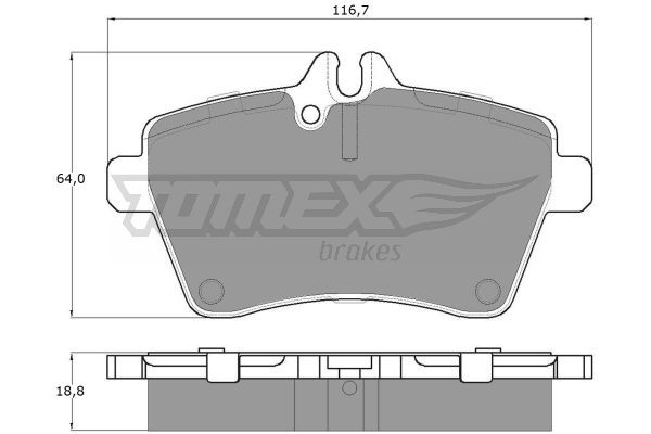 TOMEX BRAKES Комплект тормозных колодок, дисковый тормоз TX 14-56